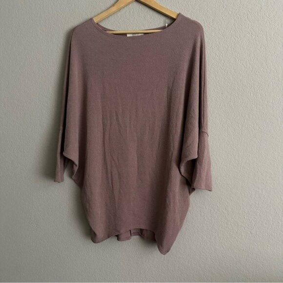 Jolie Reid 3/4 Dolman Sleeve Knit taupe Top Size Medium - Picture 2 of 9